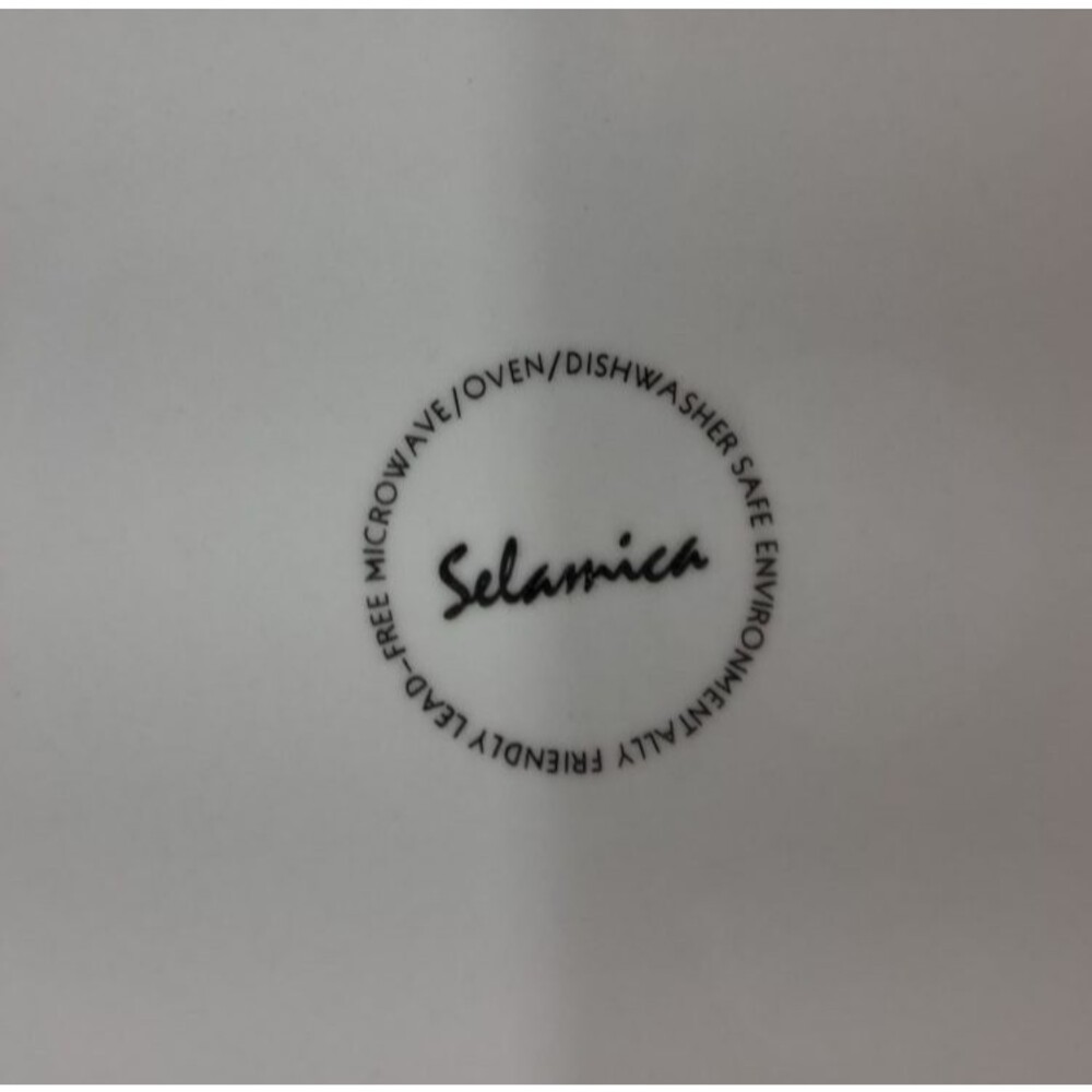 Set 4 Selamica Porcelain Dinner Plates Large 10.5" Dinnerware Ceramic Geometric - Picture 5 of 16